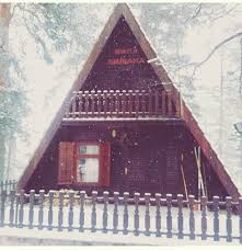 Слика планинске дрвене куће