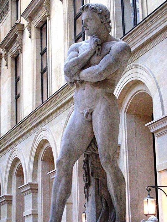 Слка представља скулптуру Спартака која се налази у Лувру.